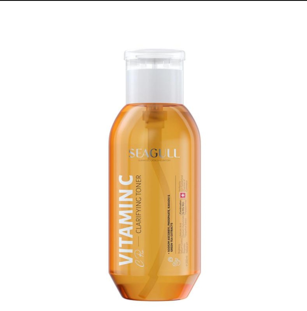 تونر روشن‌کننده صورت سی گل مدل Vitamin C مناسب پوست چرب و مختلط حجم ۲۵۰ میل