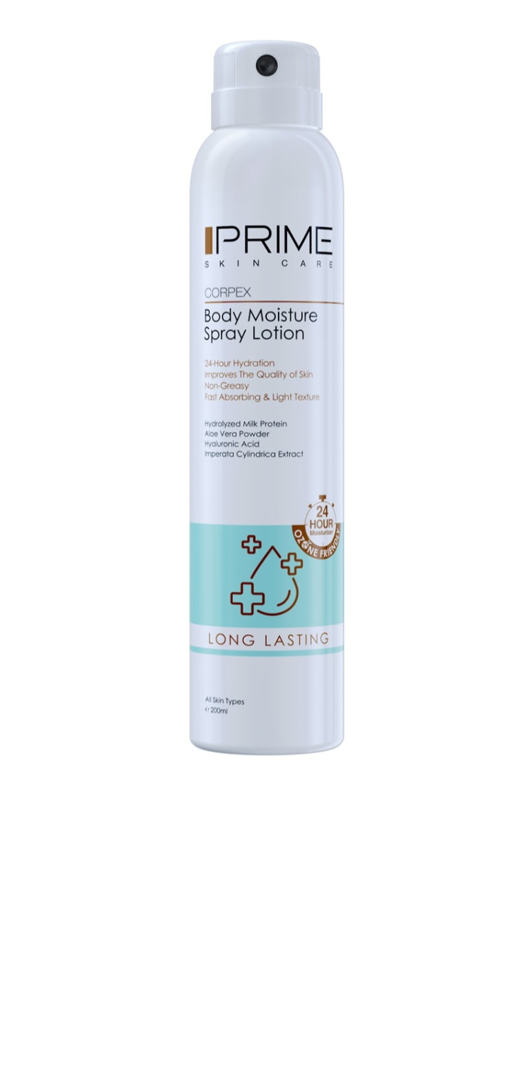 اسپری لوسیون بدن آبرسان پرایم مدل Long Lasting حجم 200 میلی لیتر