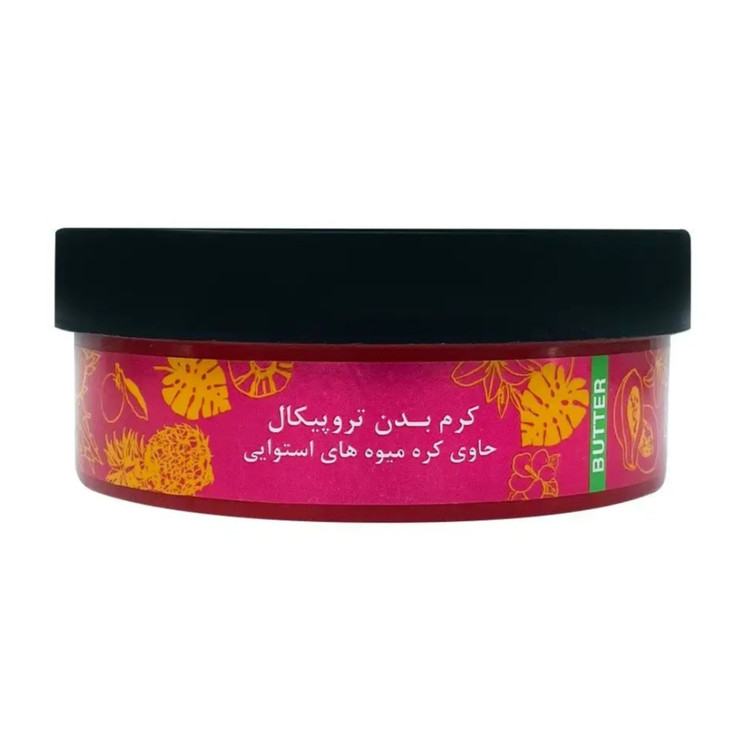 کره بدن (کرم مرطوبکننده بدن) حاوی کره میوههای استوایی دیپ سنس مناسب پوست بسیار خشک