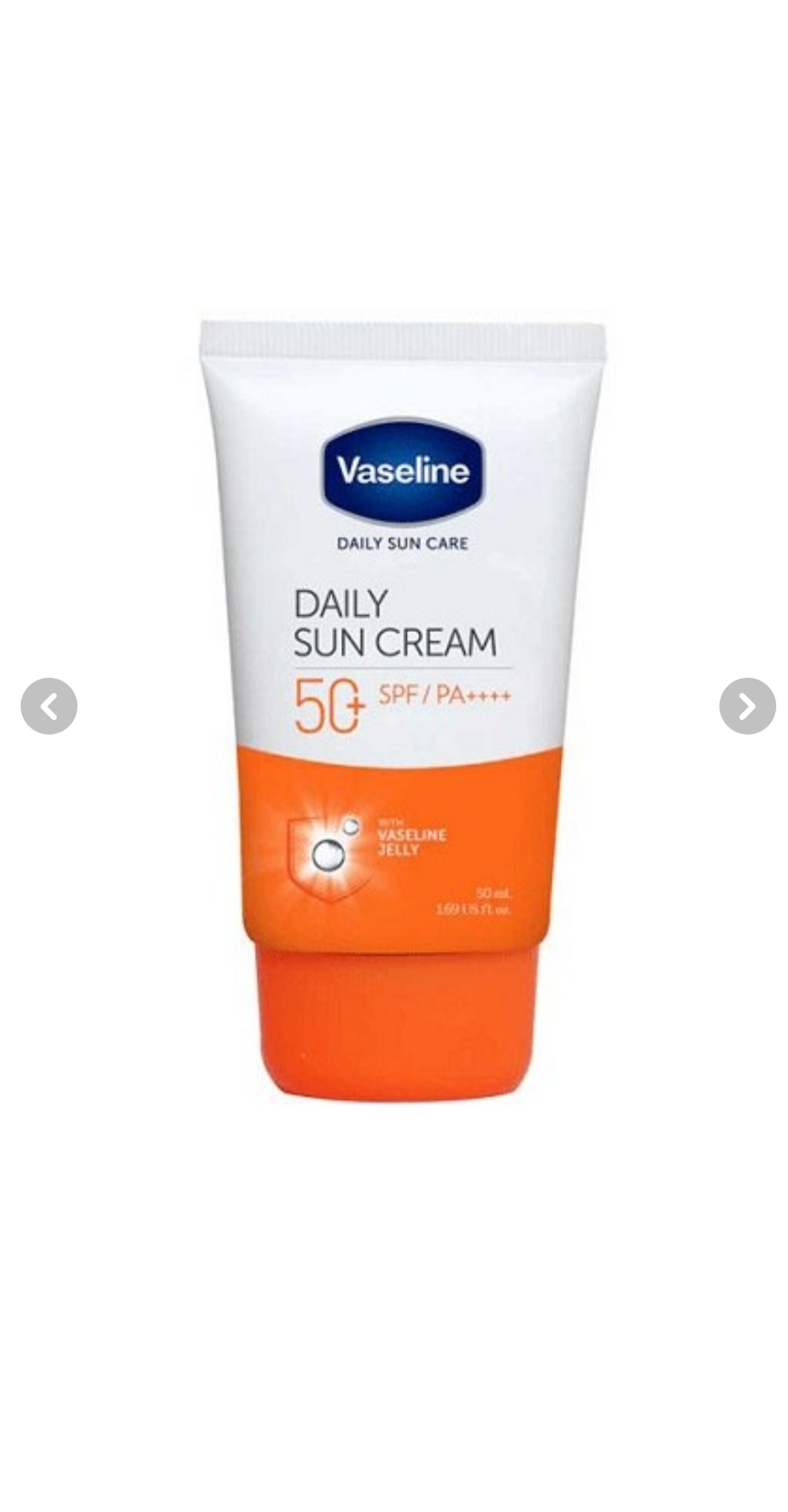 ضدآفتاب وازلین Daily Sun Care SPF 50+ PA+++ حجم ۵۰ میل